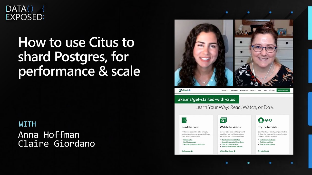 How to Use Citus to Shard Postgres, for Performance & Scale  | Data Exposed