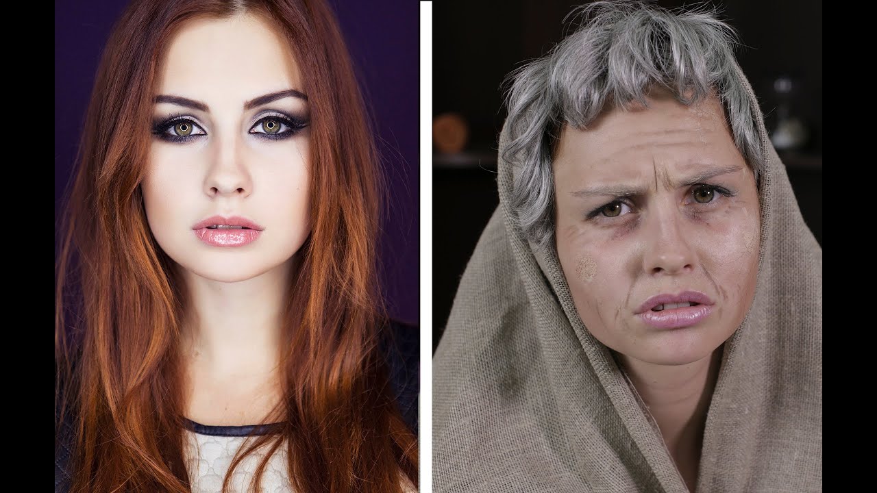 МАКИЯЖ НА ХЭЛЛОУИН СТАРУШКИ|СИЛА МАКИЯЖА|OLD MAKEUP