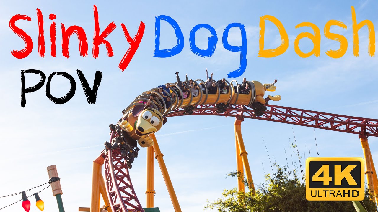 (4K) Slinky Dog Dash (POV)-Disney’s Hollywood Studios
