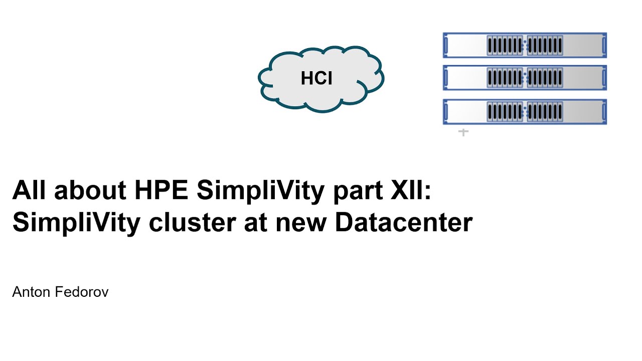 All about HPE SimpliVity Part 12: SimpliVity cluster at new Datacenter