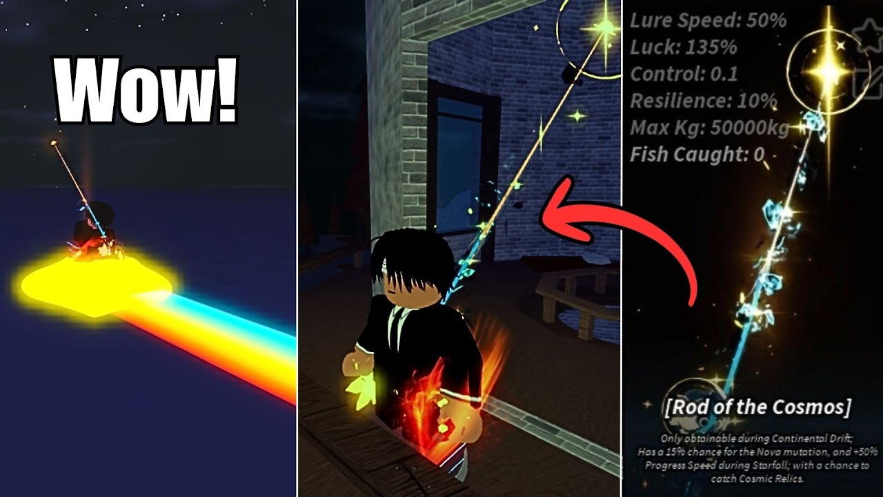 How to get Rod of the Cosmos and other rewards through Meteor Shards in Fisch | Roblox 