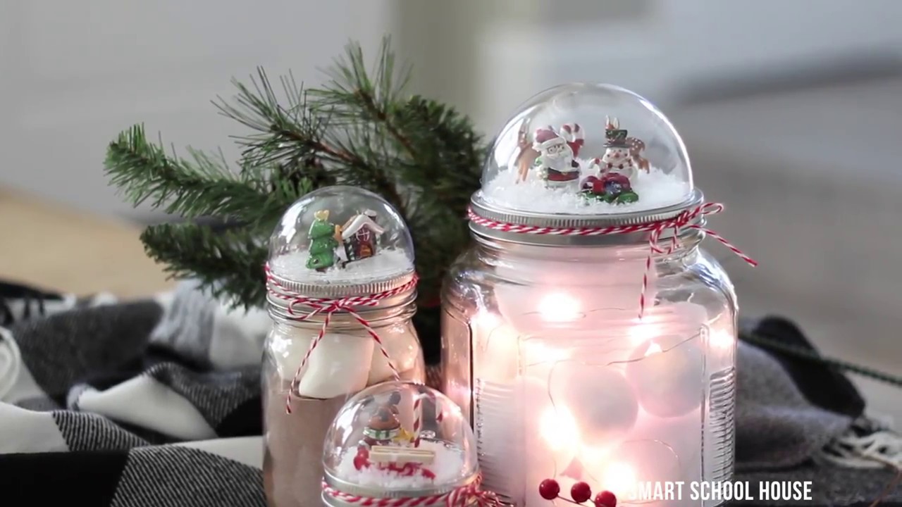Mason Jar Lid Snow Globe