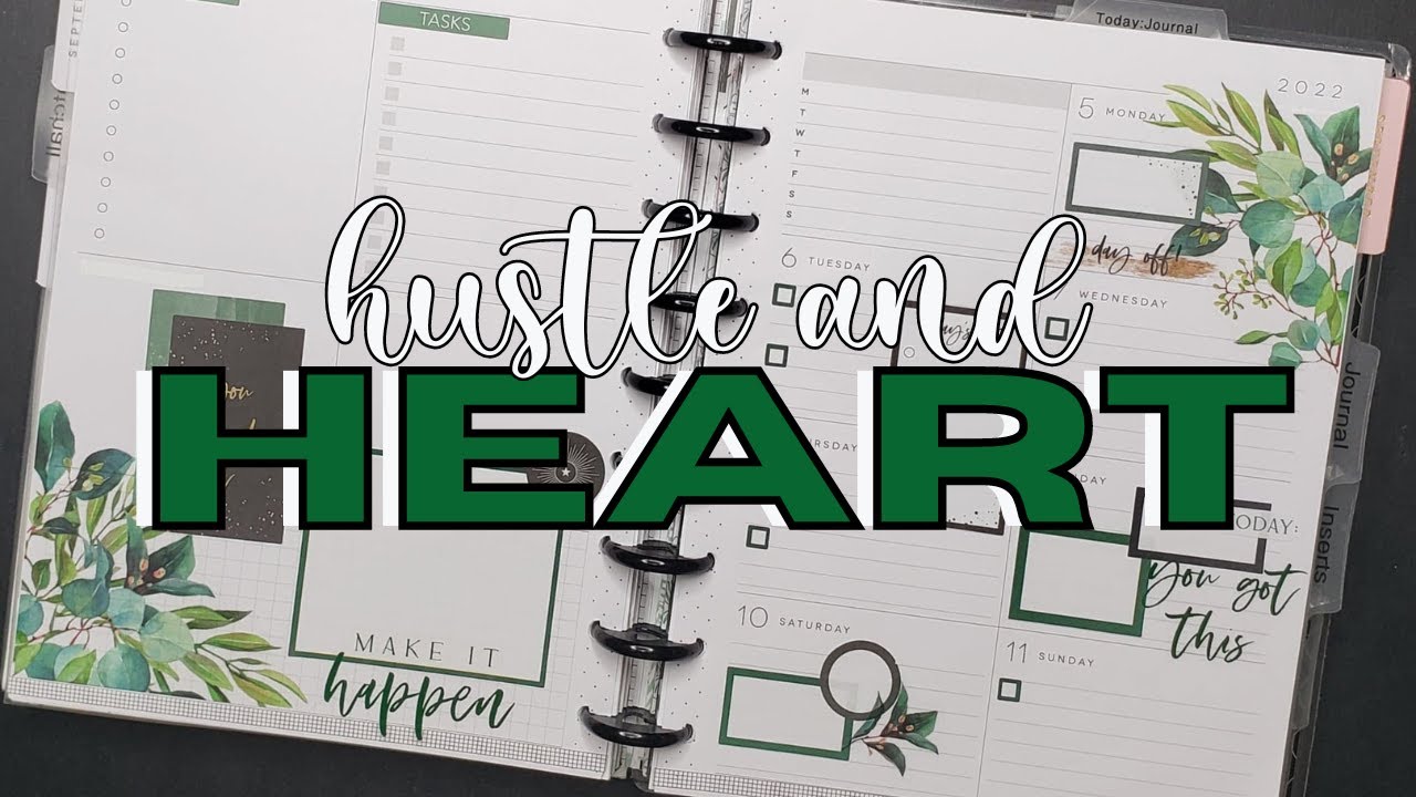 HAPPY PLANNER DASHBOARD PLAN WITH ME | HUSTLE AND HEART STICKER BOOK