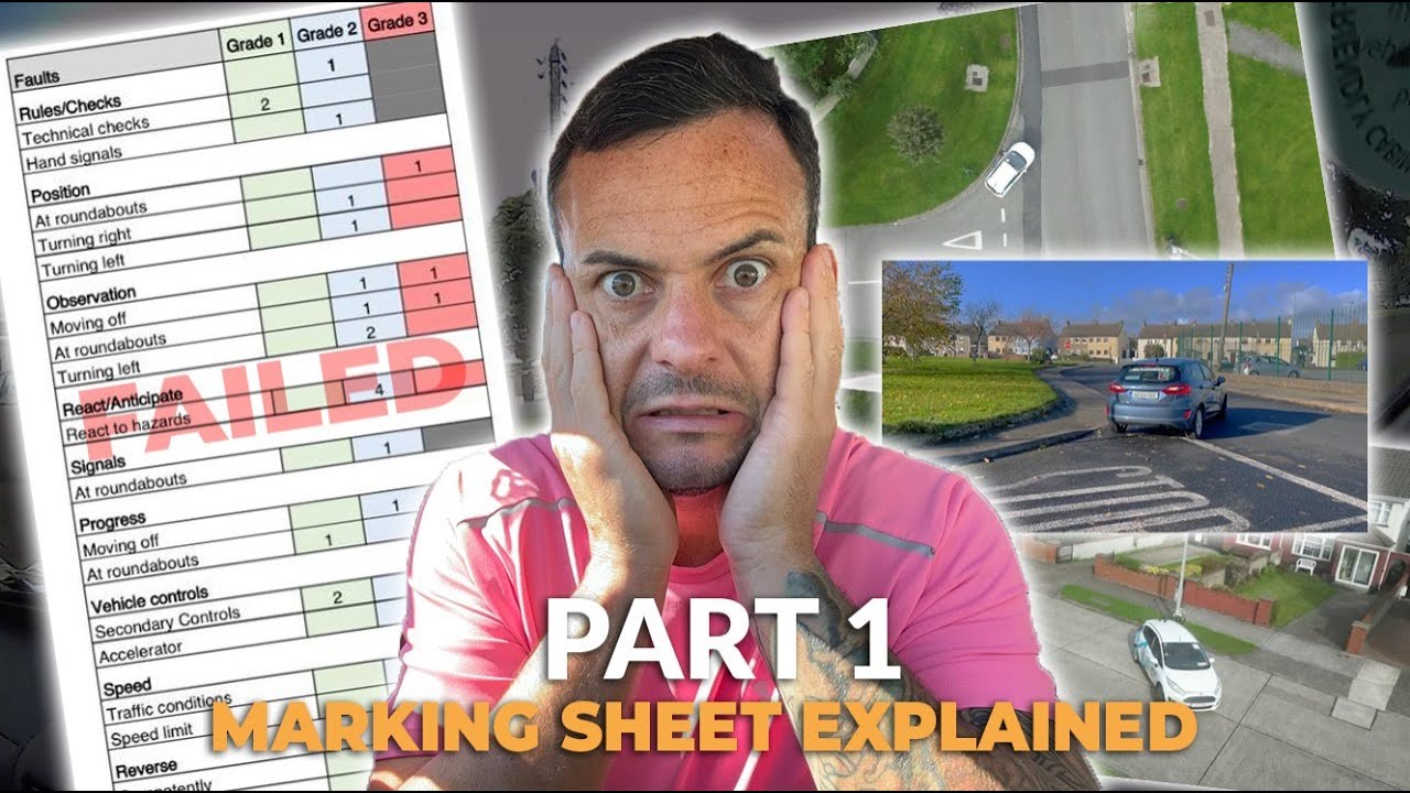 Failed Driving Test Marking Sheet🥺