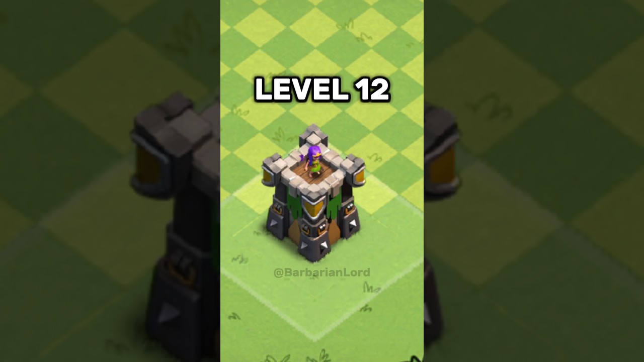 All Archer Tower Levels #coc #clashofclans #gaming #archery