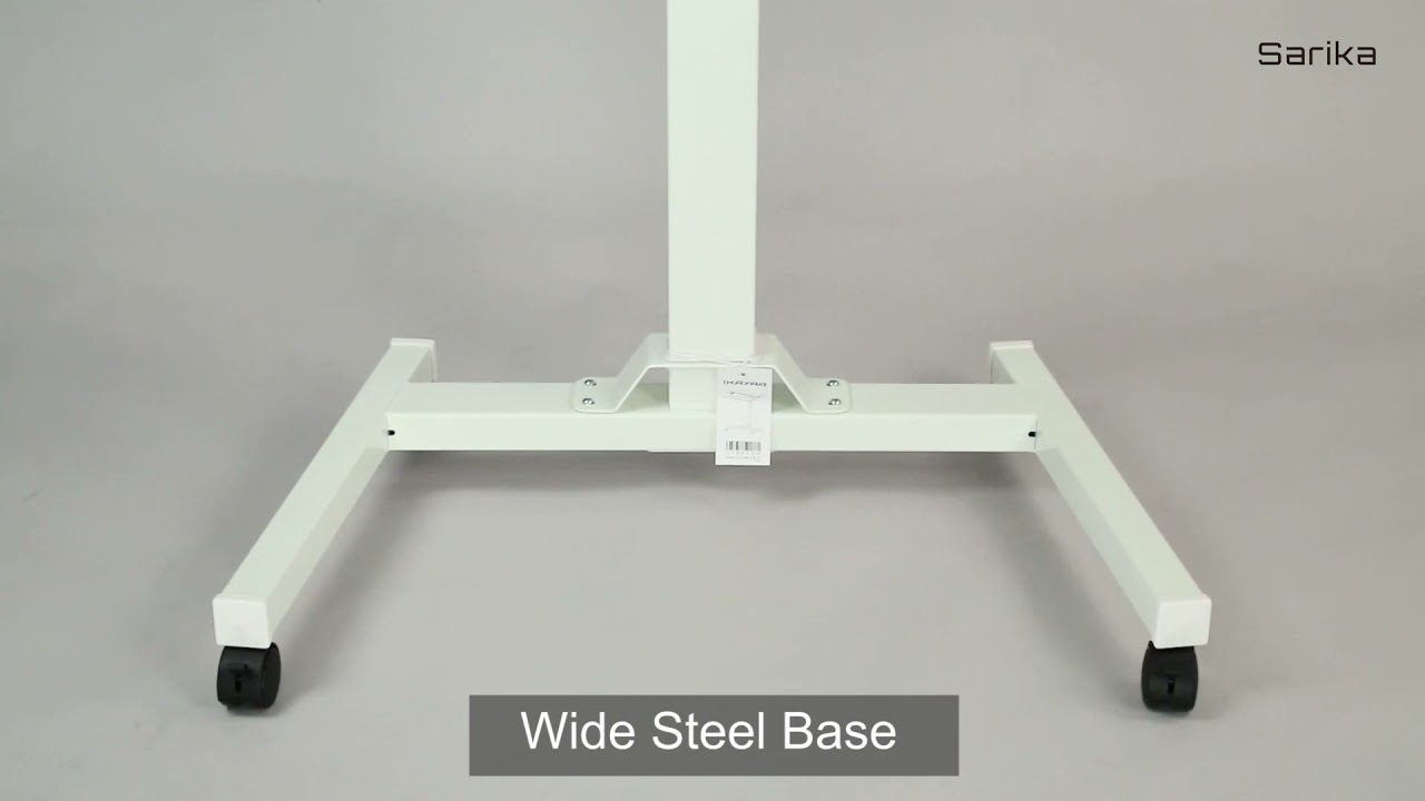 Pneumatic Height Adjustable Sit Stand Laptop Desk Movable Workstation Over Bed/Sofa Desk -SARIKA