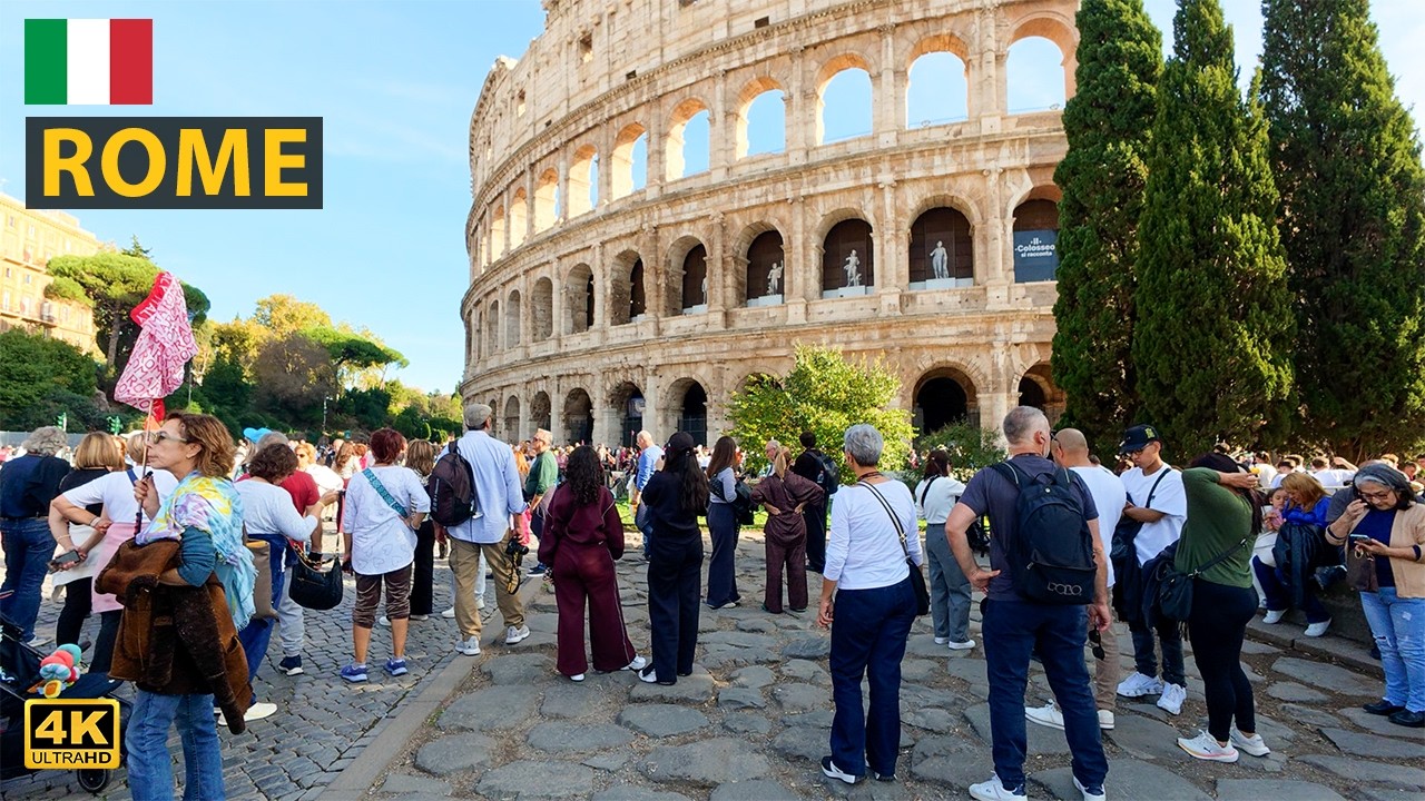 Rome Walking Tour | From Colosseum to Piazza di Spagna via Trevi Fountain | 4K 🇮🇹