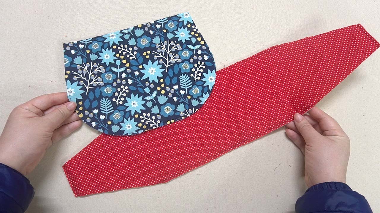 Sewing tutorial half moon zip pouch 💟  DIY Large cosmetic bag