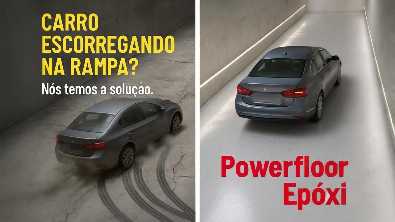 Rampa de Garagem Escorregadia? NUNCA MAIS! Solução com Piso Epóxi Antiderrapante (Powerfloor)