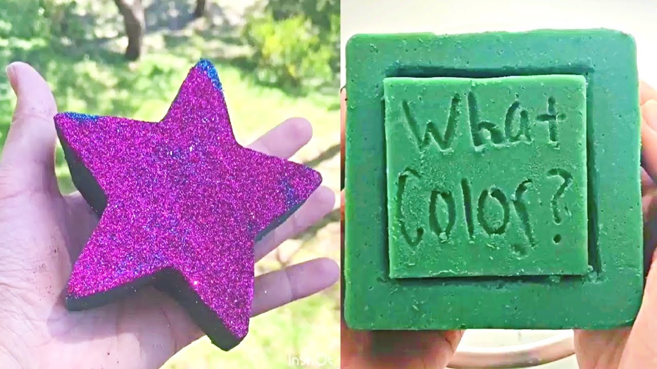 CRUSHING SOAKING FLORAL FOAM GLITTER BOMB ASMR - SATISFYING VIDEO