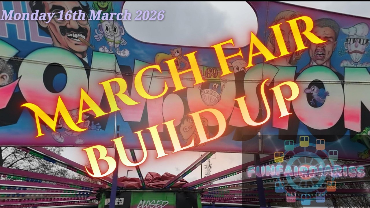 Jimmy Deans Spring March funfair build up on the car & lorry park #buildup #fair #fairground