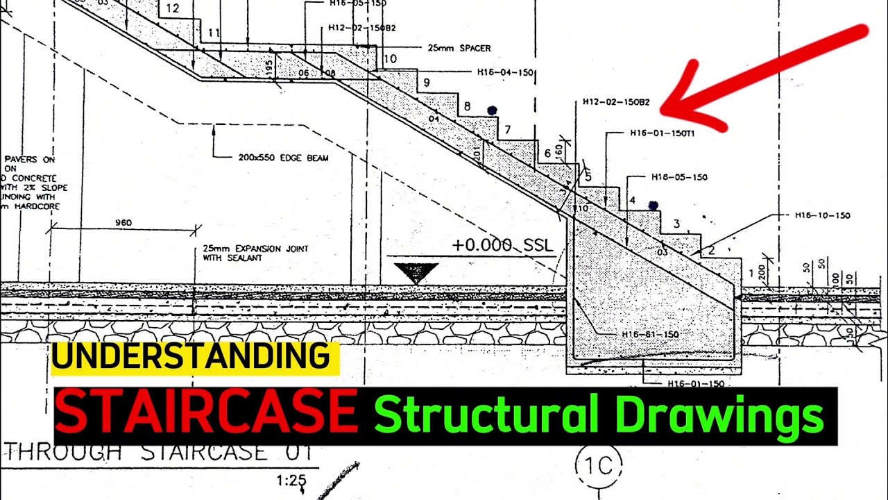How to read Structural Drawings like an Expert - A Step by Step Guide ( Part 8 STAIRCASES)