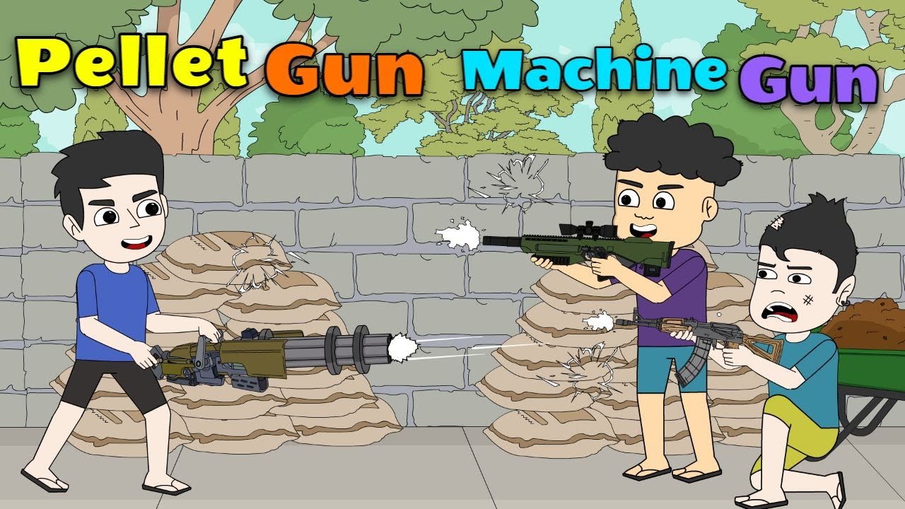 PELLET GUN MACHINE GUN | Pinoy Animation