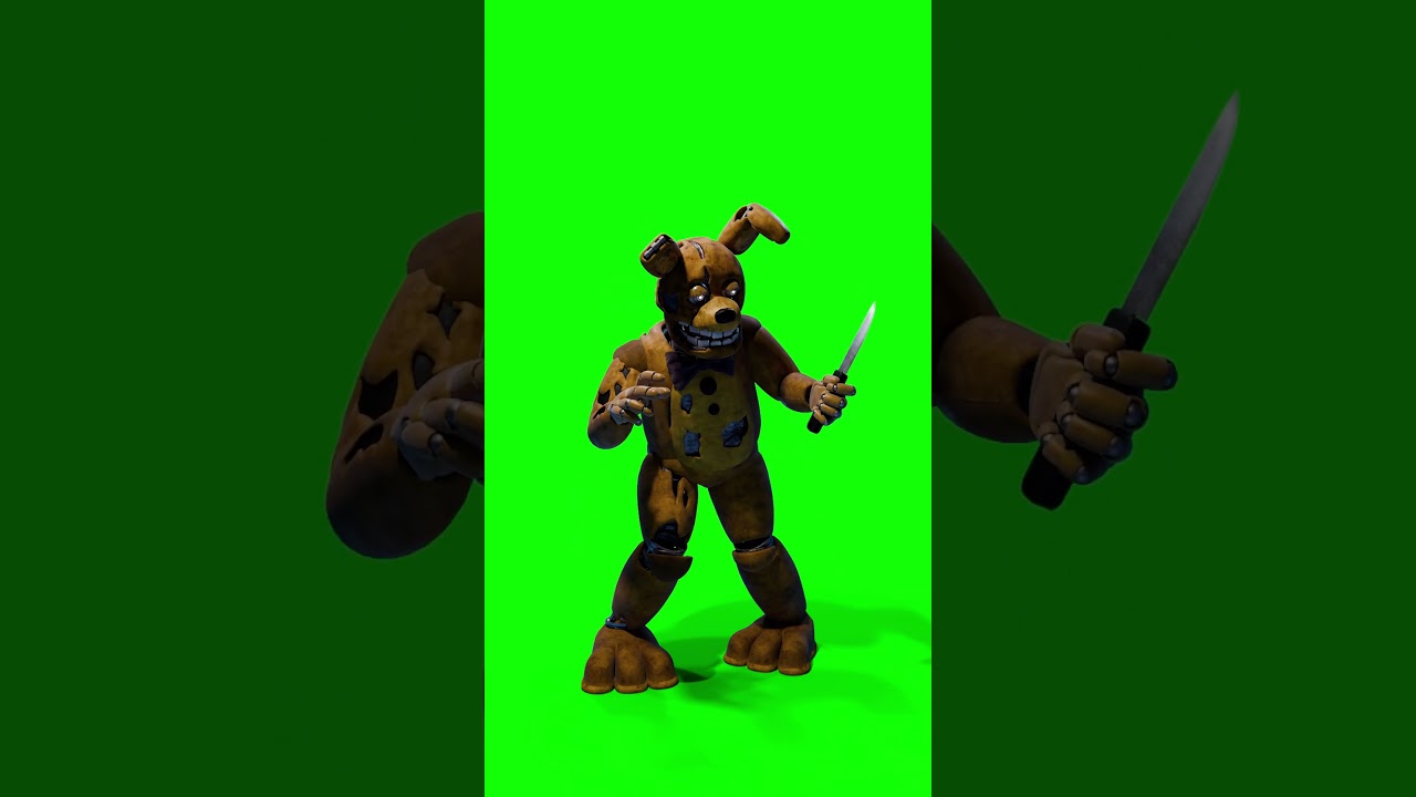 Movie Design Yellow Rabbit FNaF Workshop Animation | Green Screen