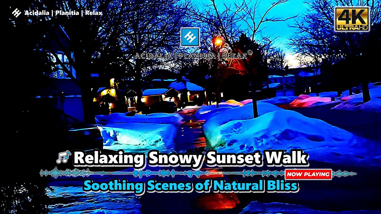 A WALK BEFORE DEEP SLEEP 🌙 | Chillout Music, Fresh Air, Late Winter Sunset Skies } 3 Hours } 4K UHD