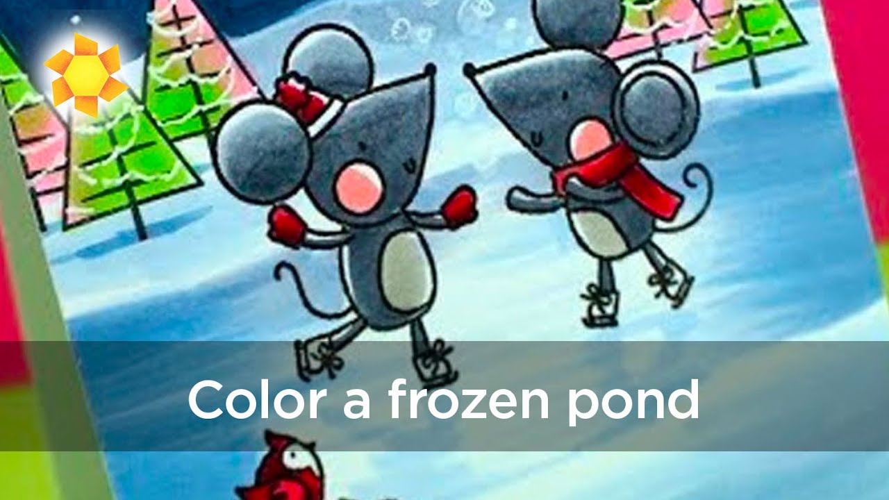 Color a frozen skating pond