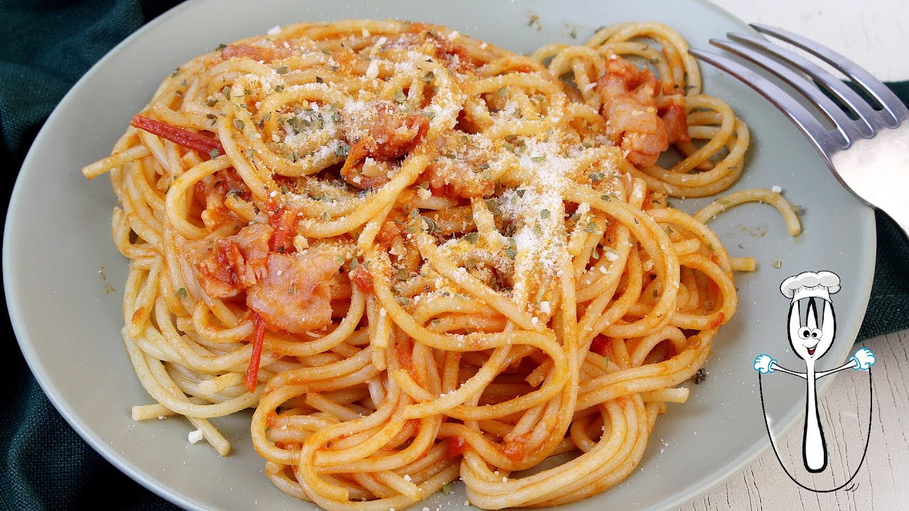 🍝RIQUÍSIMOS los ESPAGUETIS a la AMATRICIANA en Thermomix🍝 | Receta fácil de pasta en robot de cocina