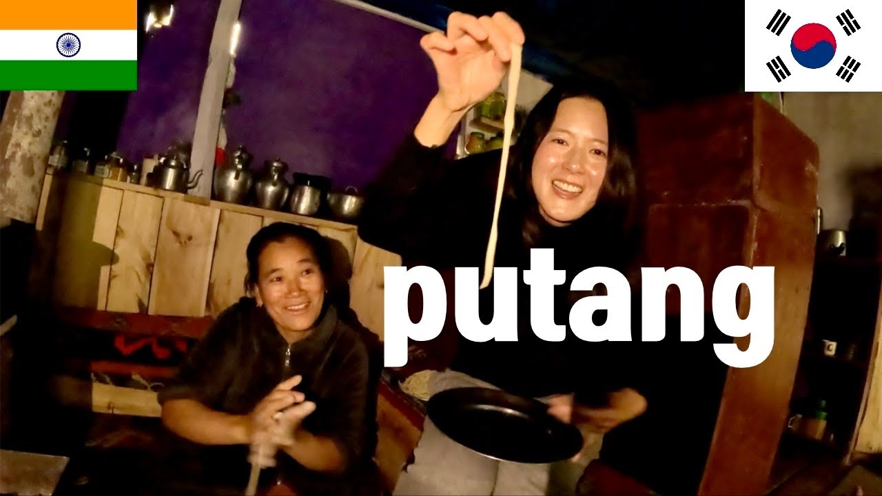 Korean Girl Makes Putang Noodles | Thembang Village | UNESCO World Heritage Site | Arunachal Pradesh
