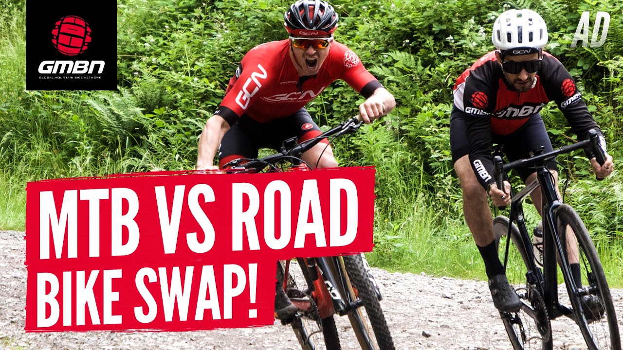 GMBN & GCN Swap Bikes | Mountain Bike Vs Road Bike Challenge