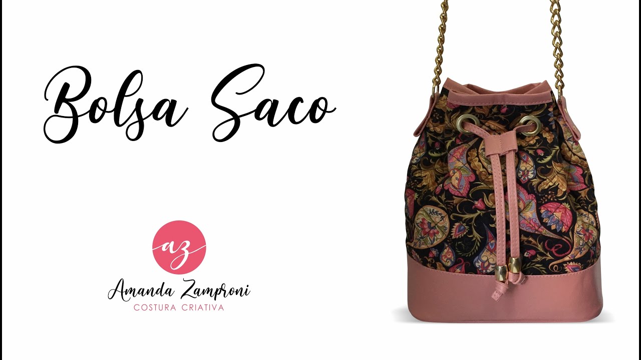 Bolsa Saco em Tecido e Sintético - Passo a Passo
