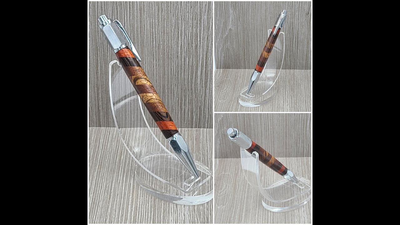 Turning a Vertex Click pen with multiple woods