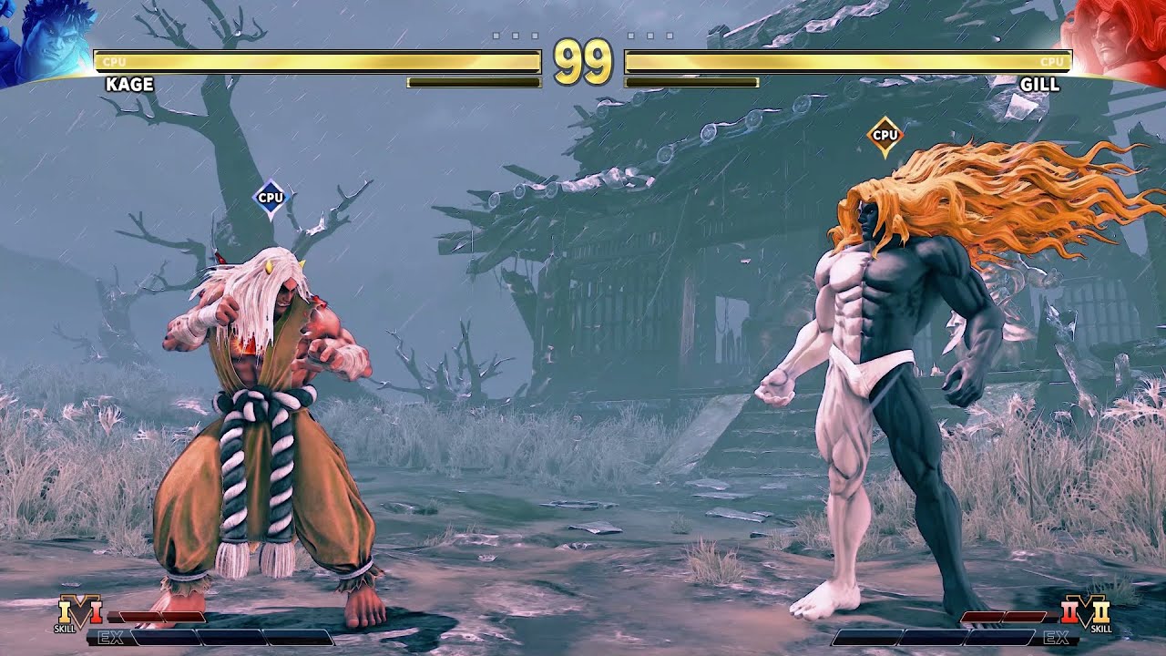 Kage vs Gill! Street Fighter V CPU vs CPU