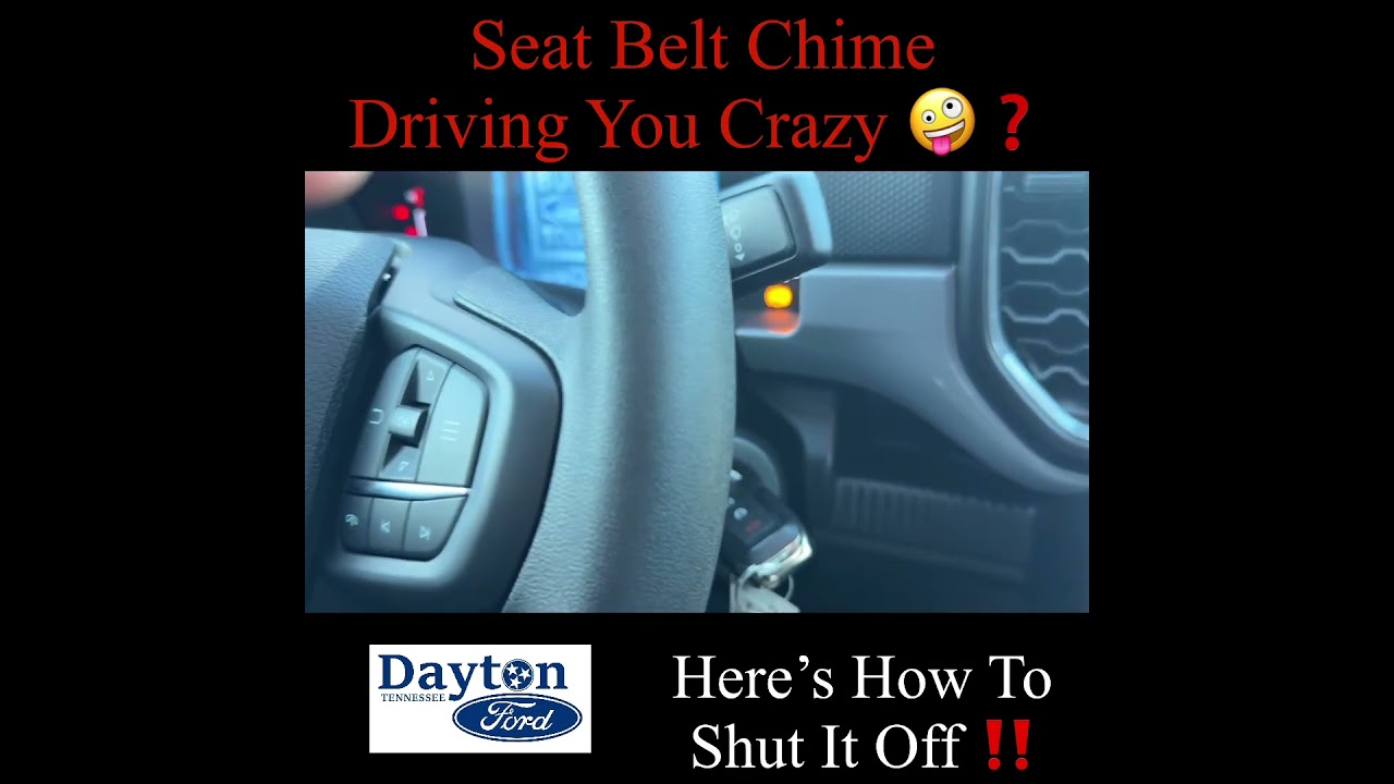 How to deactivate the seatbelt chime. Deactivating the seatbelt reminder system.