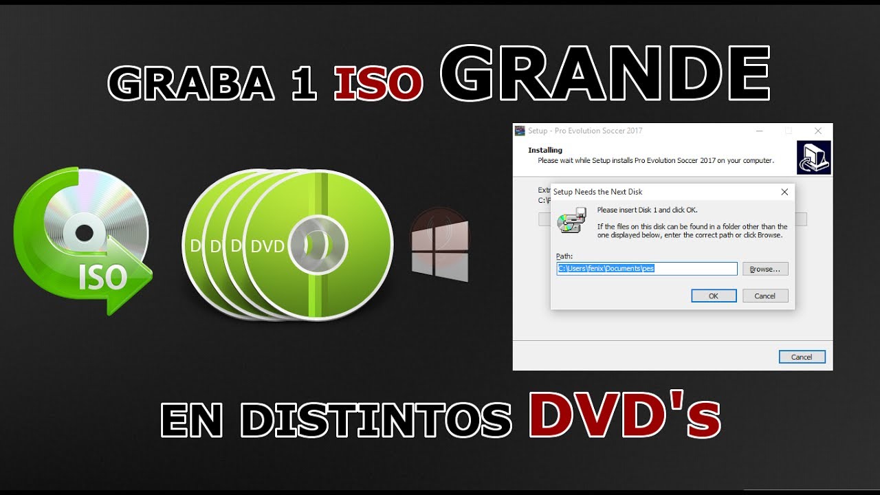 Grabar una imagen iso [mayor a 4.7GB] en varios DVD