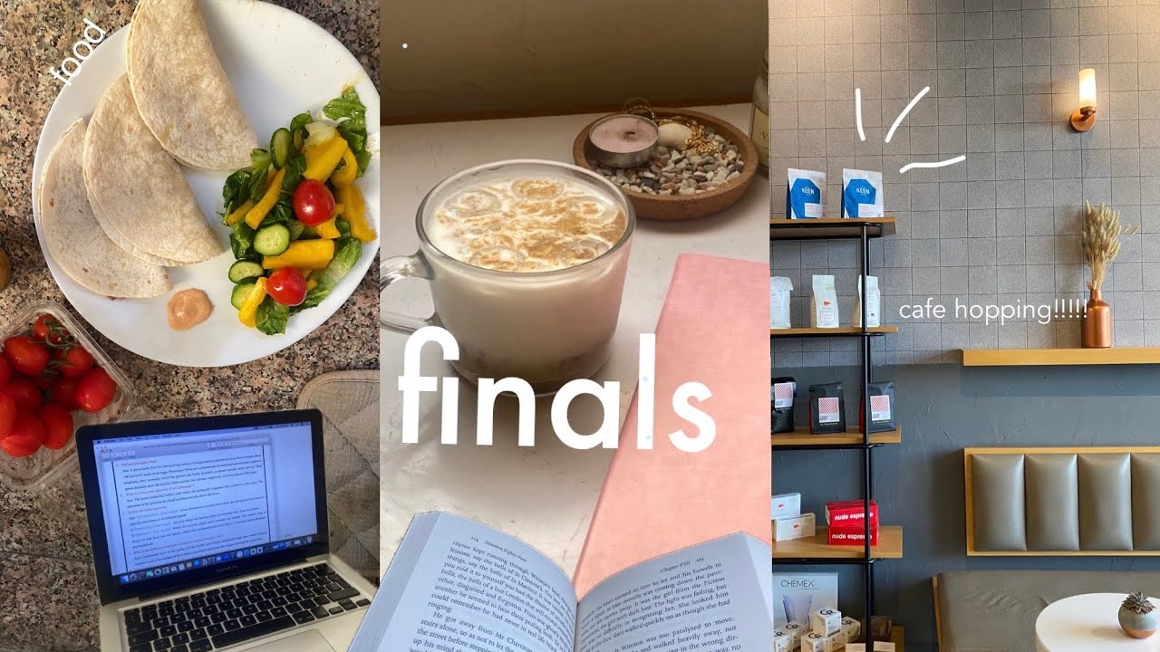 STUDY VLOG 📁🖇️🍵 | finals week, cafe studying, good food, pomodoro etc.
