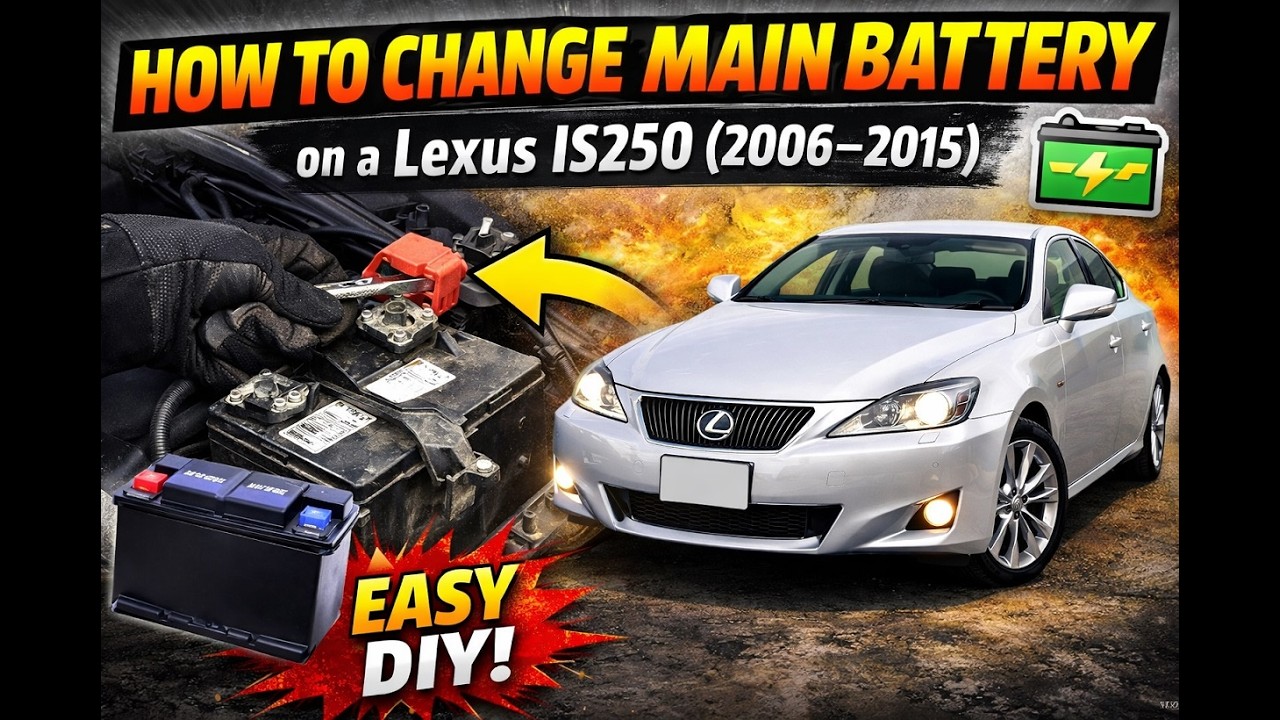 Как заменить основной аккумулятор на Lexus IS250 (2006&ndash;2015) 🔋