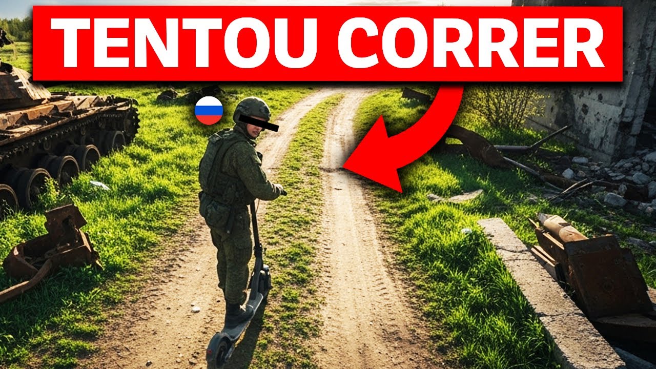 Drone Da Ucrânia Acerta Soldado Da Rússia Em Patinete Elétrico