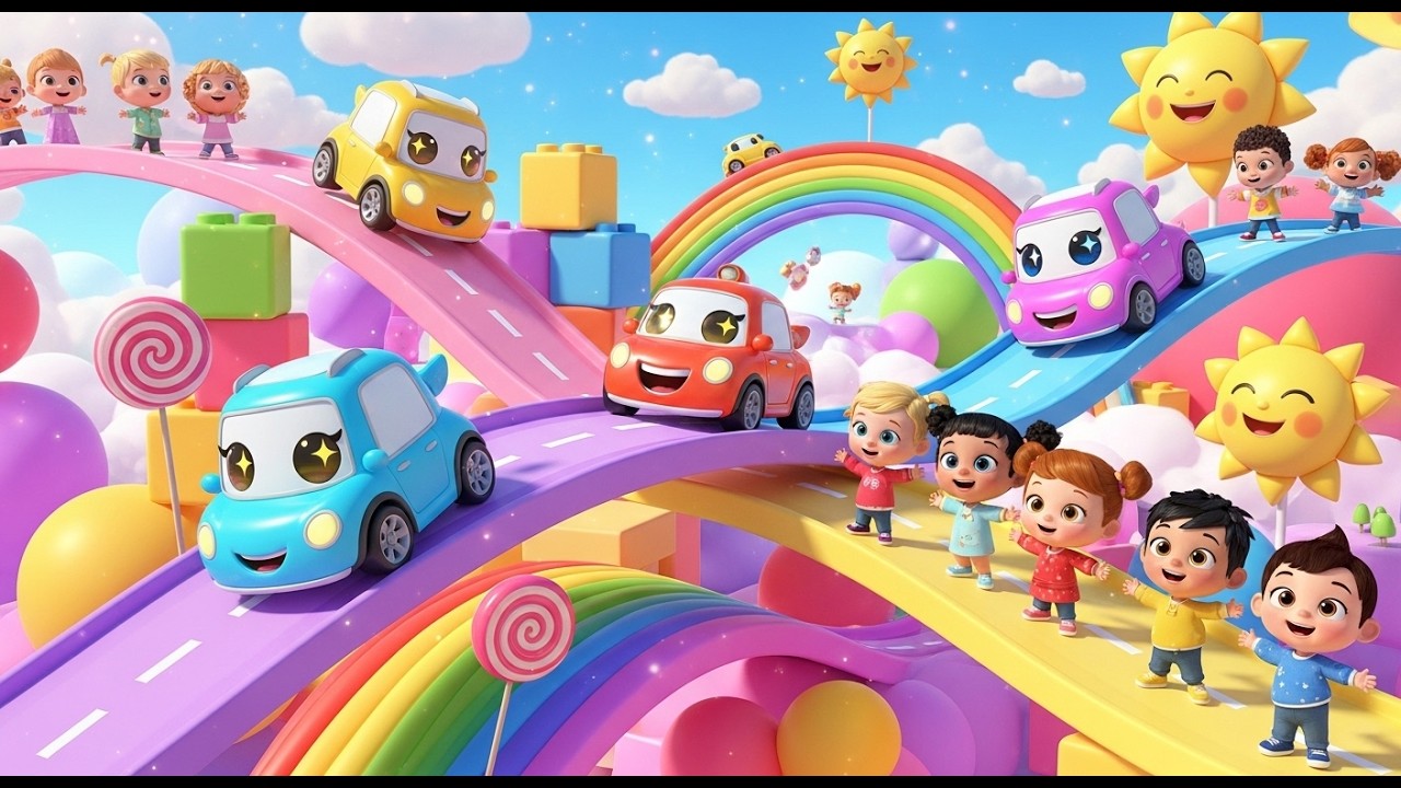 Toy Cars Day Out 🚗 | Toddler 3D Adventure Song | Tiny Tots World Fun Ride & Play