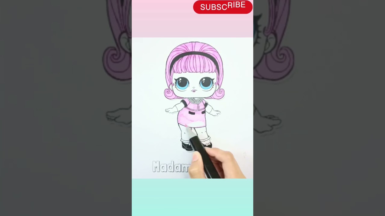 LOL surprise doll coloring madame queen #coloringpages #colors #coloringbooks #drawing #doll #toys