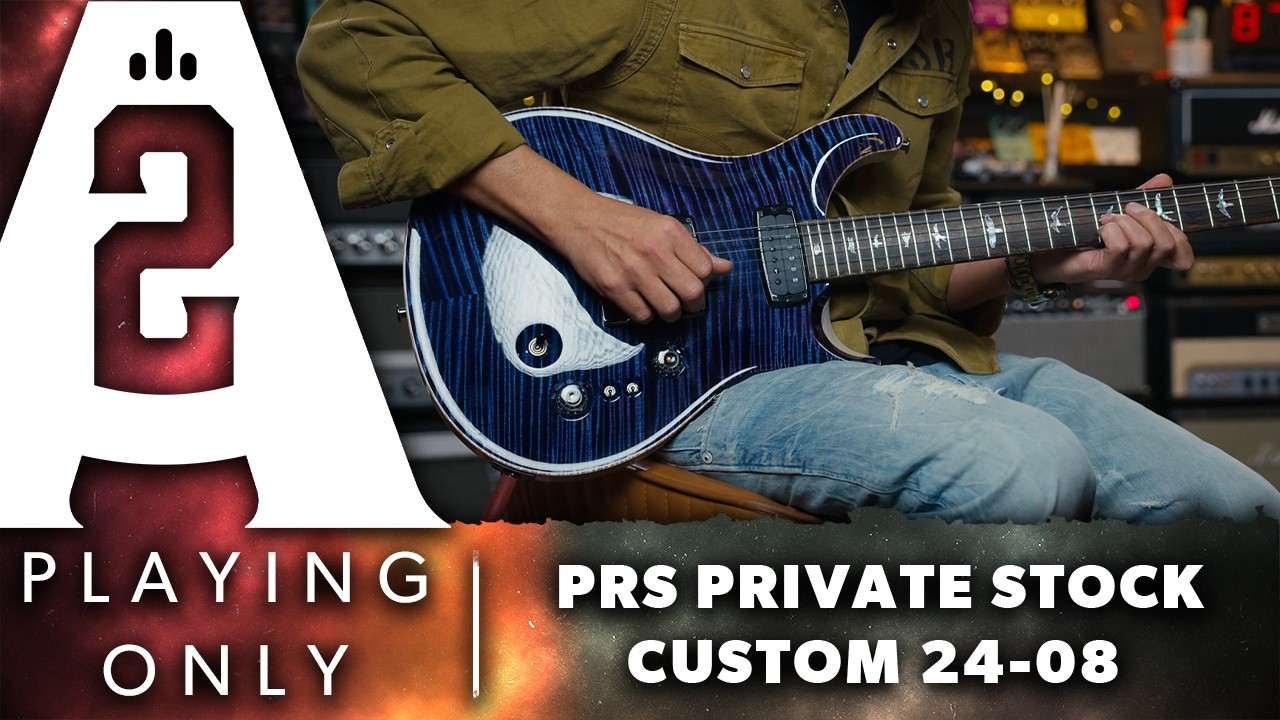 PRS Private Stock Custom 24-08 Electric Guitar in Aquaviolet Glow - Playing Only Demo