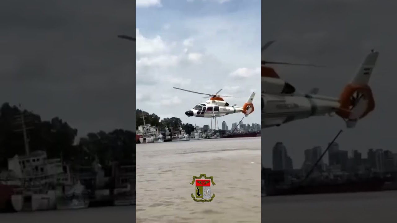 AS365 Dauphin DE LA PREFECTURA NAVAL ARGENTINA EN MODO RASANTE