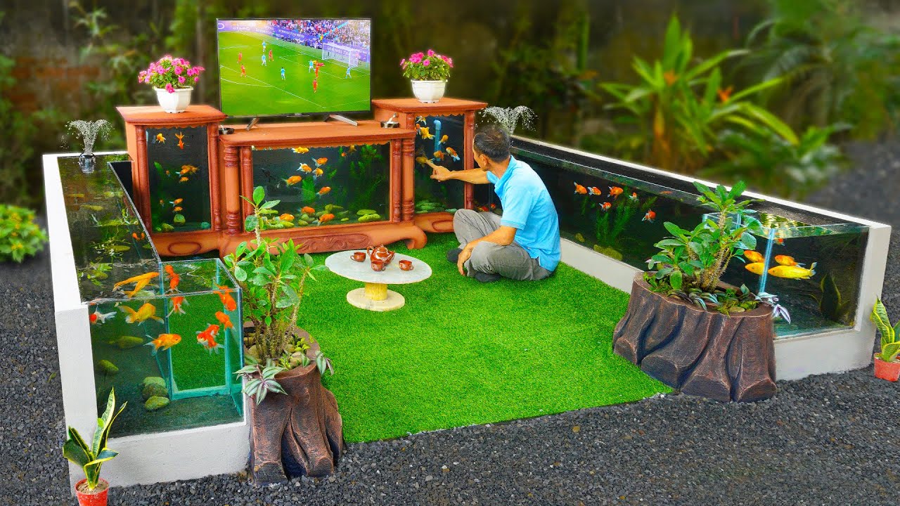 Live in every moment with Worldcup | DIY TV cabinet shelf with aquarium