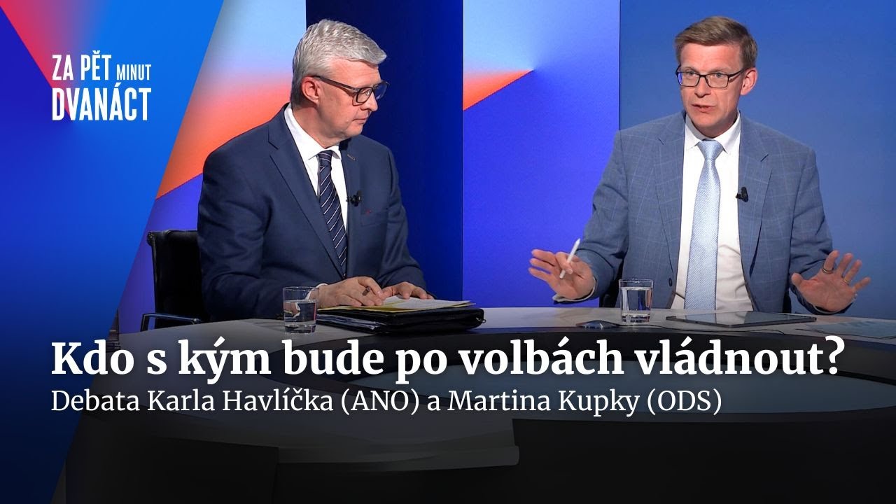 Je předvolební souboj už za hranou? Debata Havlíčka s Kupkou | Za pět minut dvanáct