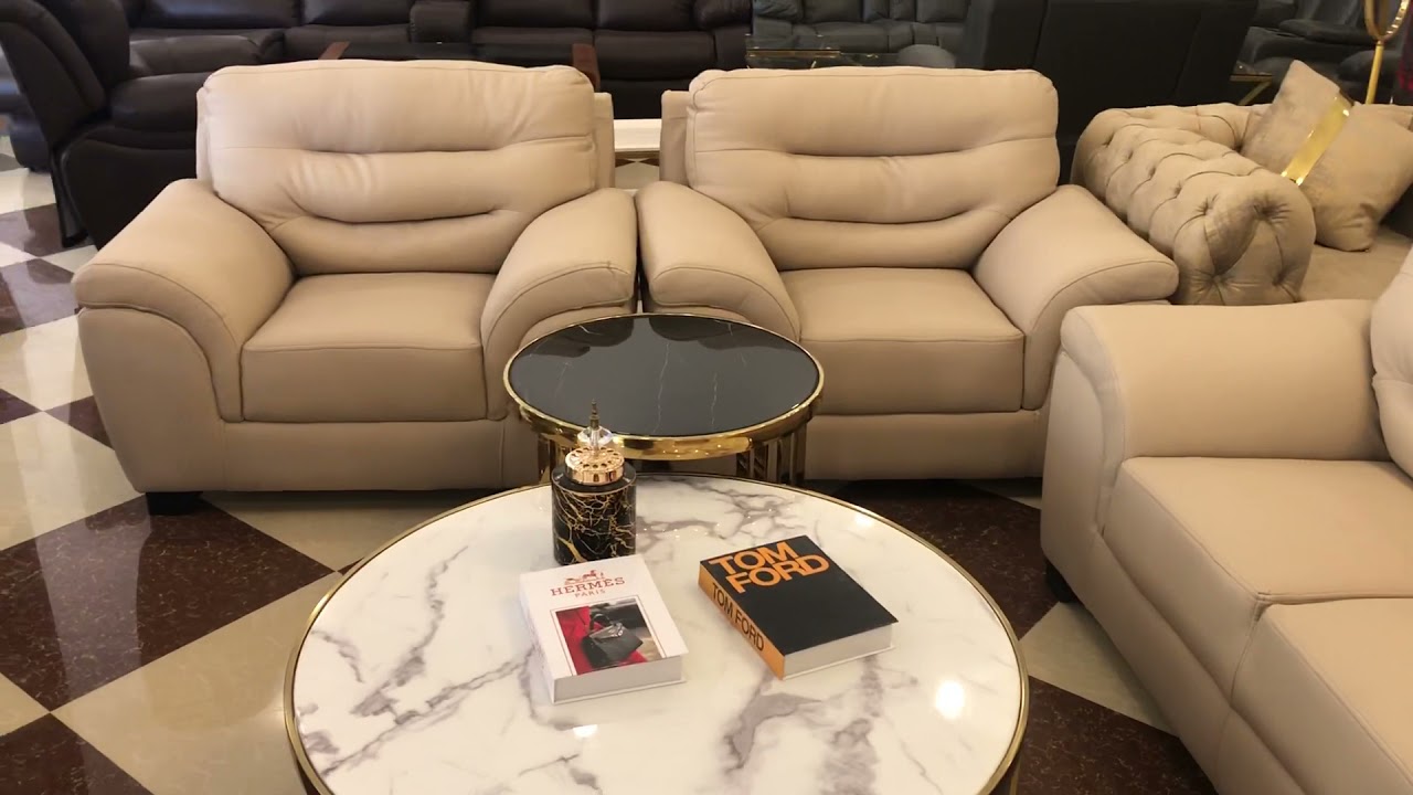 Salon confort simili cuir 07 place