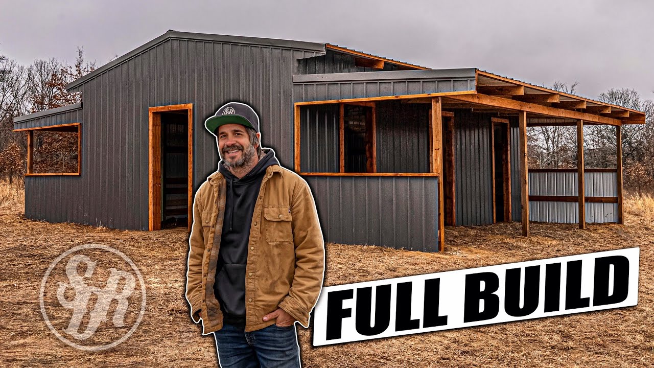 ONE MAN Builds POLE BARN In UNDER 20 MINUTES / Start To Finish / Barndominium