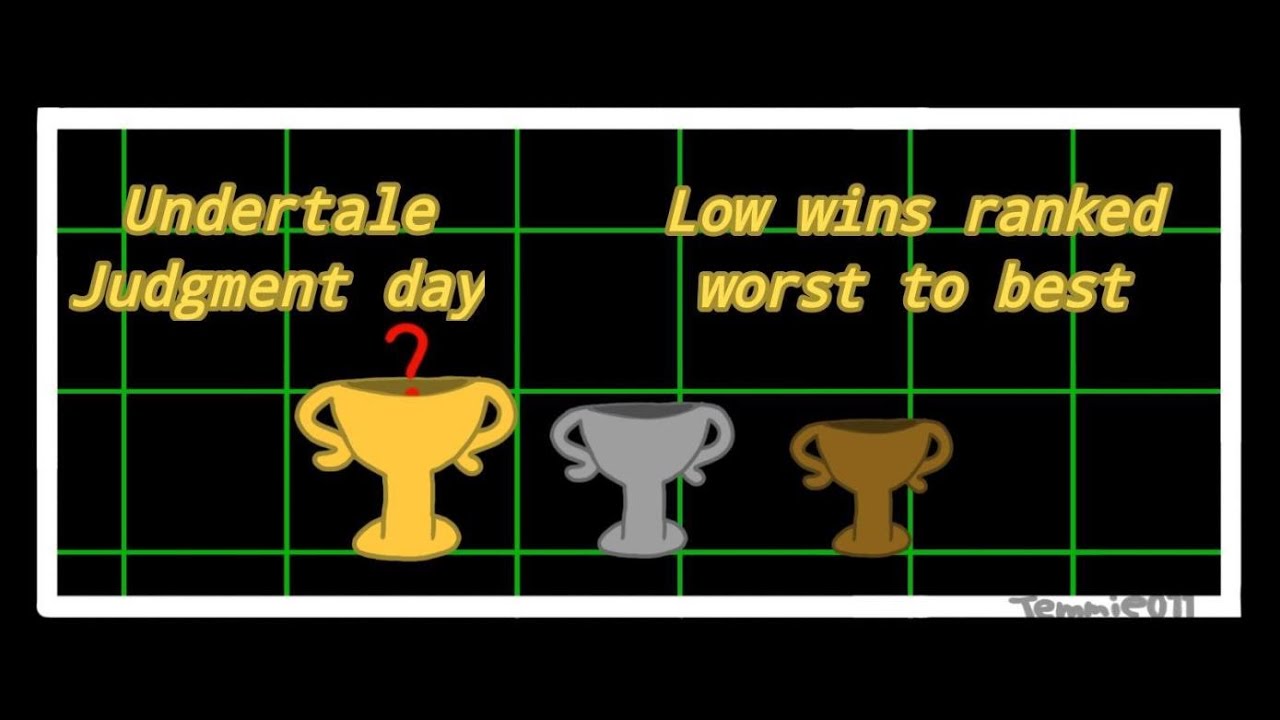 Undertale Judgement Day Low Wins Ranked Worst to Best (Tier List Remake)