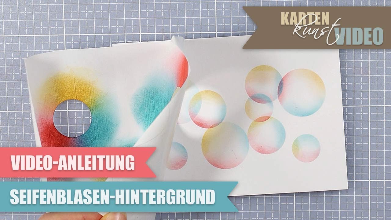 Karten-Kunst Technique #47: Seifenblasen-Hintergrund