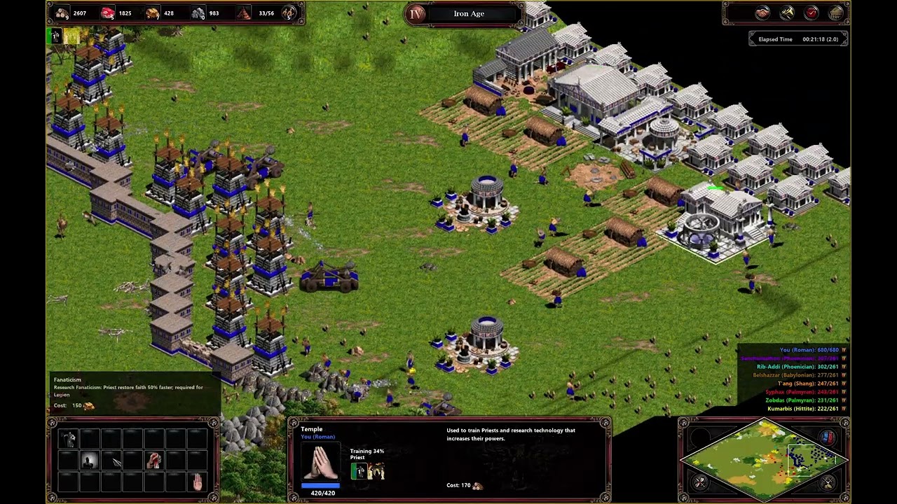 Rome vs 7 hardest Randoms. Age of Empires. Definitive Edition