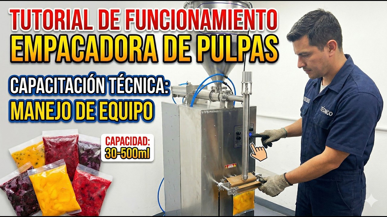 💥MANUAL FUNCIONAMIENTO EMPACADORA DE PULPA DE FRUTA C26L