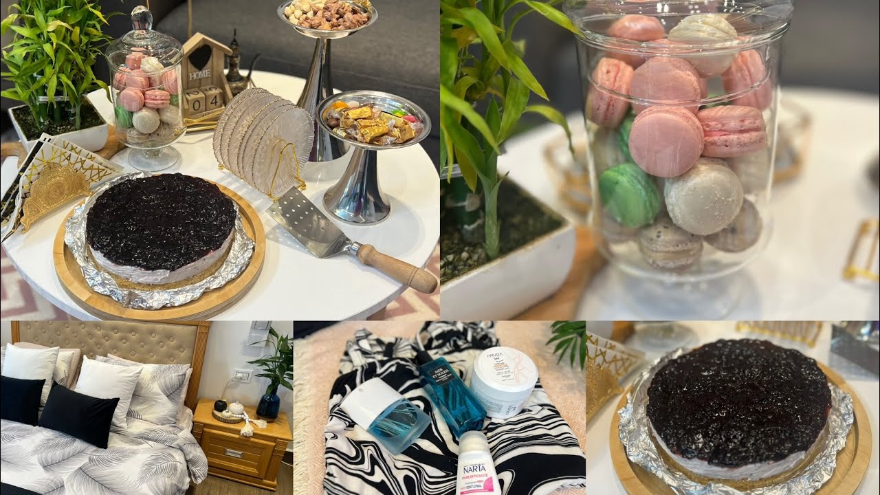 روتين التنضيف اليومي للبيت 🏠اسهل وألذ تشيز كيك 🧁 وصفة مكارون les macarons بطريقة مبسطة 🎂🎂