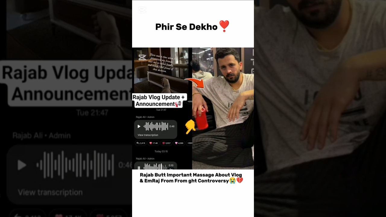 Phir Se Dekho🧐🥀Rajab Imp Msg for Vlog in Sehri😭💔#rajabfamily #emaanrajab #viralvideo #trendingshorts