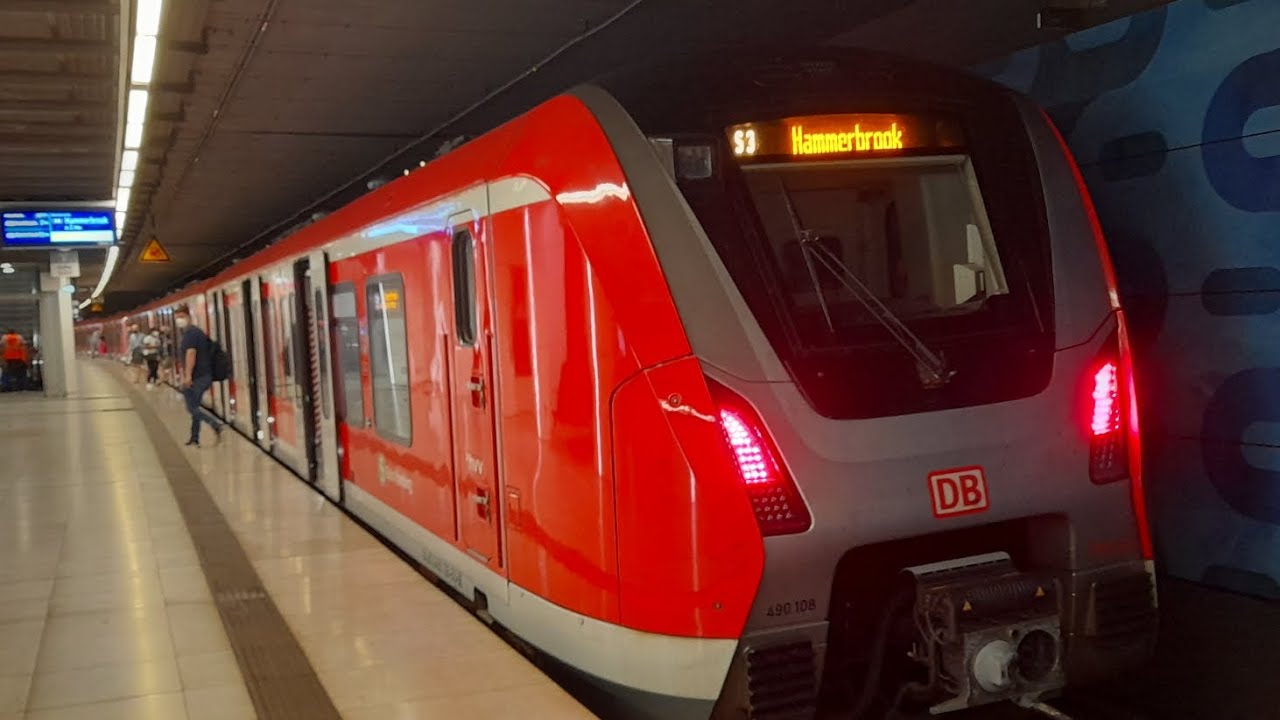 Mitfahrt in der S21 von Aumühle bis Hamburg Berliner Tor in der BR 490