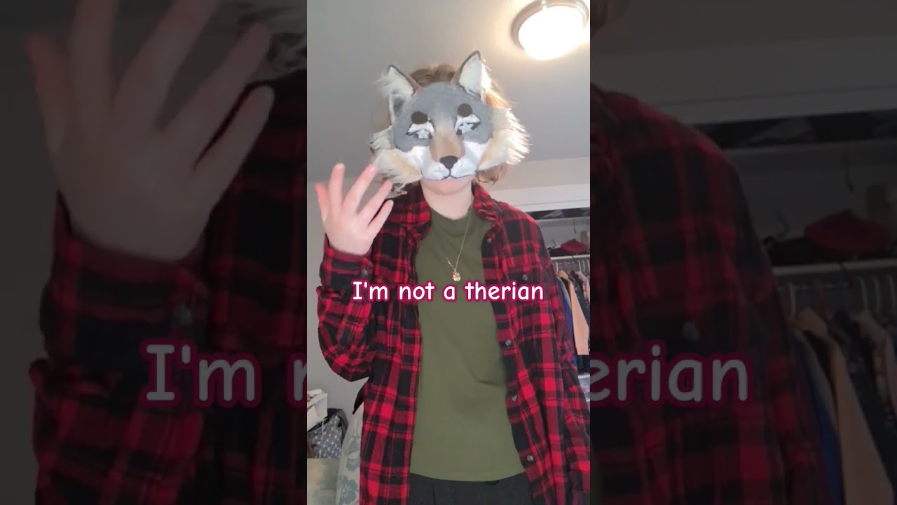 small friendly reminder, I'm in fact not a therian 😅 #furry #catmask #notatherian #antizoo #therian