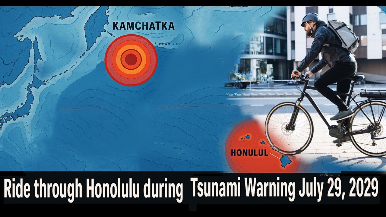 Kamchatka 8.7 Earthquake - Ride through Honolulu during Tsunami Warning July 29 2025