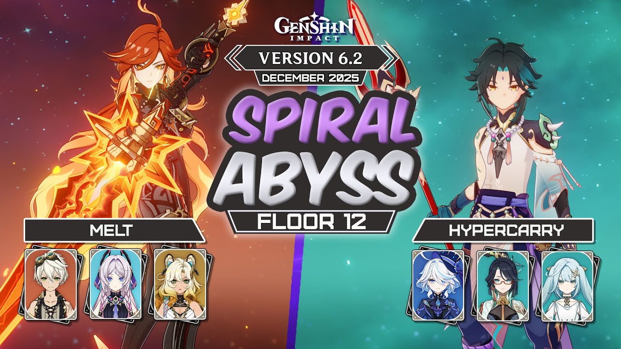 V6.2 Spiral Abyss - Floor 12 Run ft. C0 Mavuika & C0 Xiao