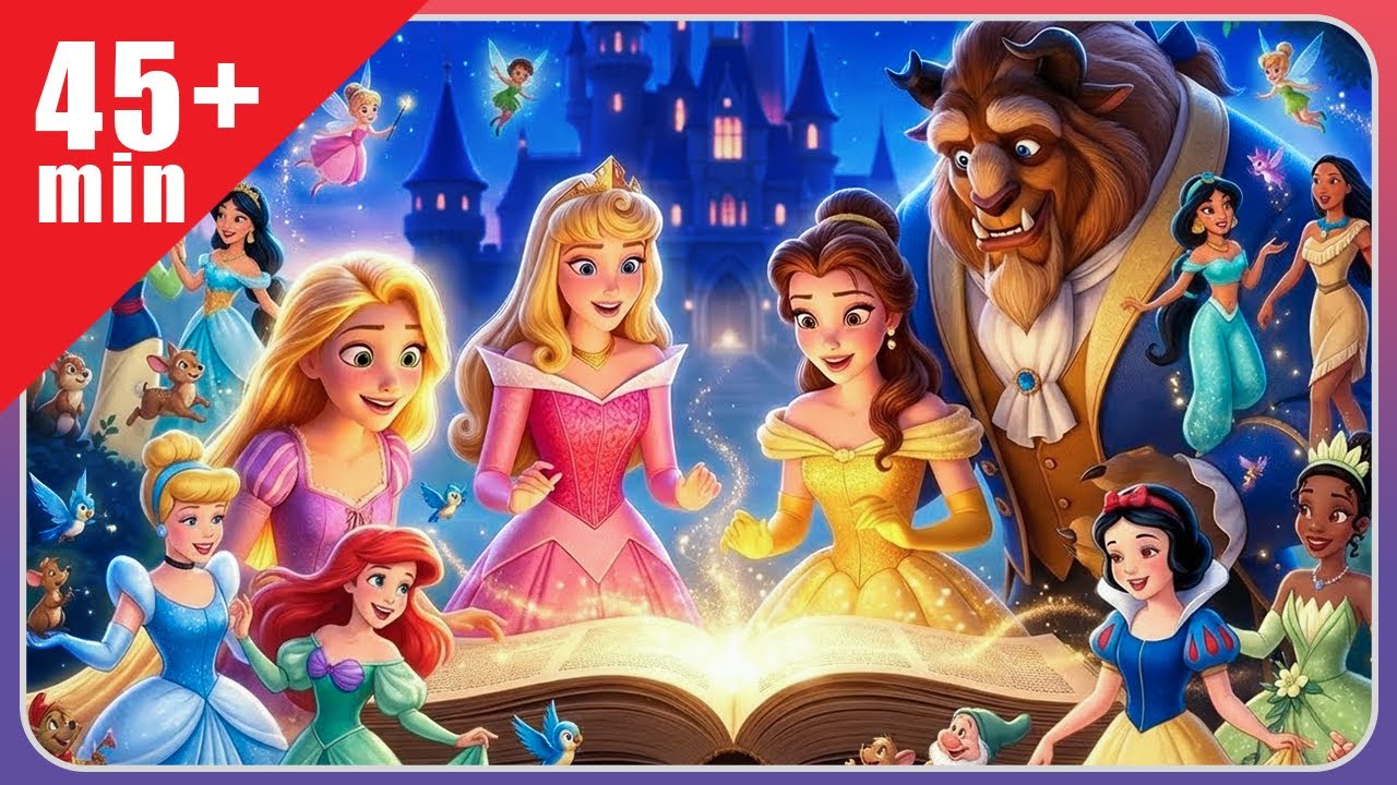 Princess Stories Compilation ✨ 45-Min Fairy Tales | Rapunzel, Sleeping Beauty, Beauty and the Beast